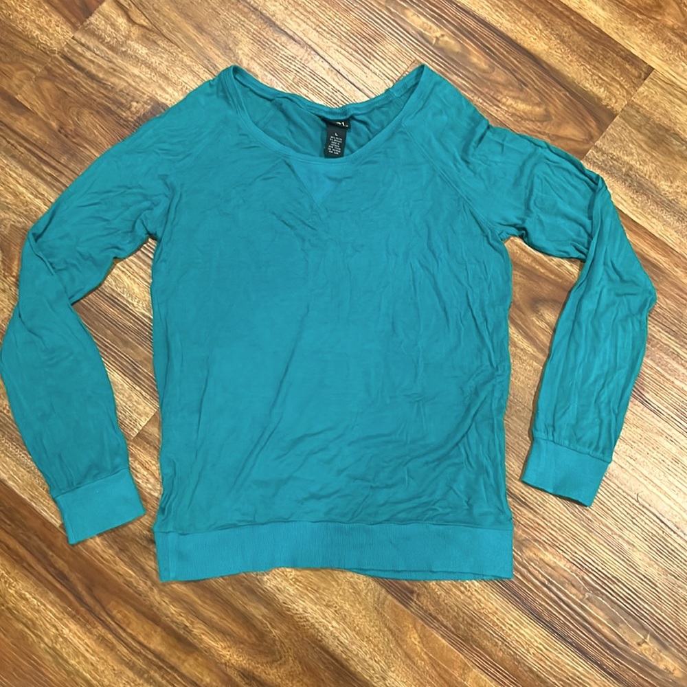 Dark teal long sleeve shirt